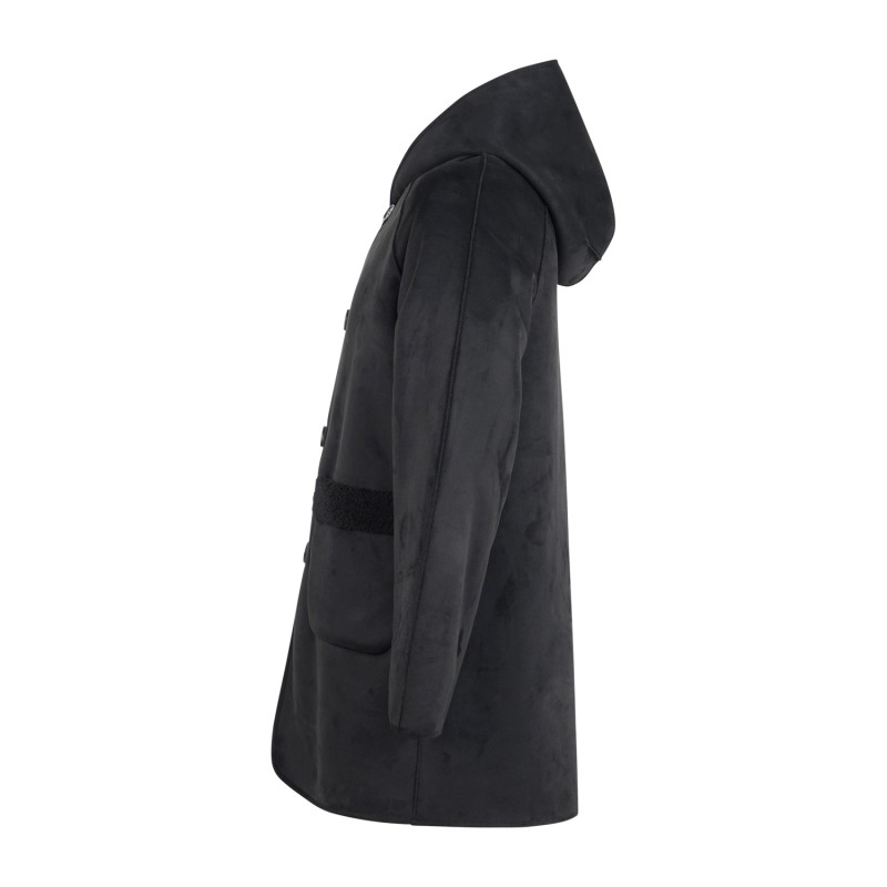 Daniele Alessandrini - Parka nero in ecomontone con cappuccio per uomo |