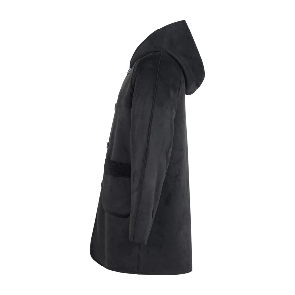 Daniele Alessandrini - Parka nero in ecomontone con cappuccio per uomo |