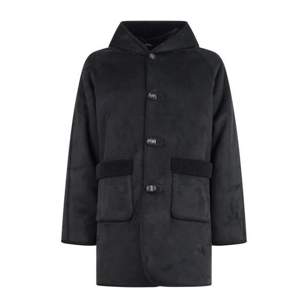 Daniele Alessandrini - Parka nero in ecomontone con cappuccio per uomo |