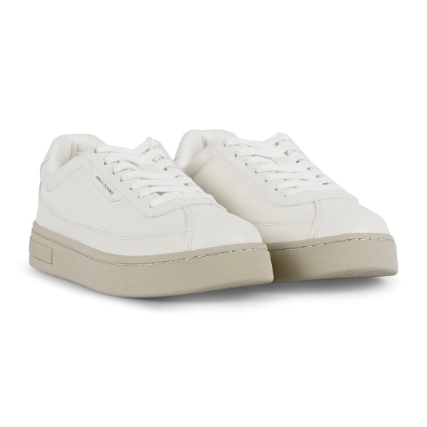 Armani Exchange - Sneakers bianca effetto pelle dalla finitura grana per uomo |