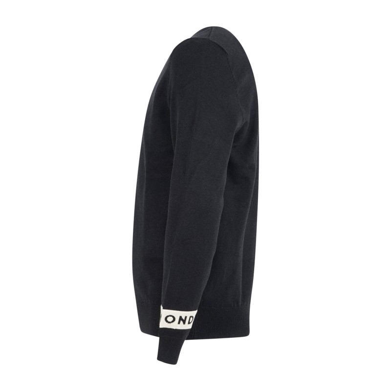 Richmond X - Maglione nero Rofla manica lunga con stampa logo sul fondo manica