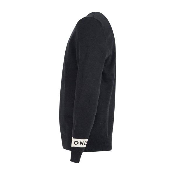 Richmond X - Maglione nero Rofla manica lunga con stampa logo sul fondo manica