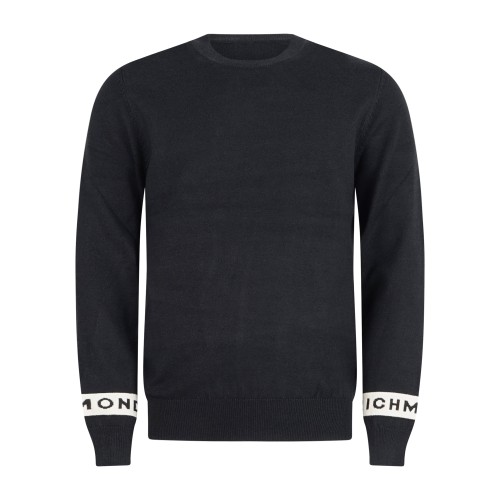 Richmond X - Maglione nero Rofla manica lunga con stampa logo sul fondo manica