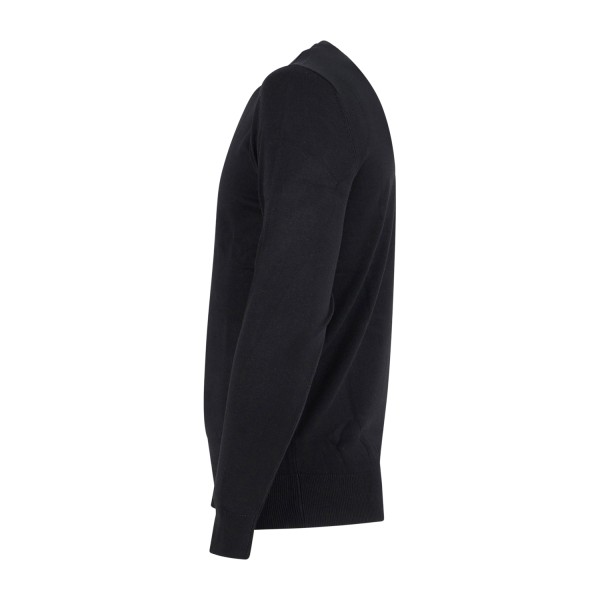 Richmond X - Maglione nero Cuanza manica lunga con patch logo sul fondo per
