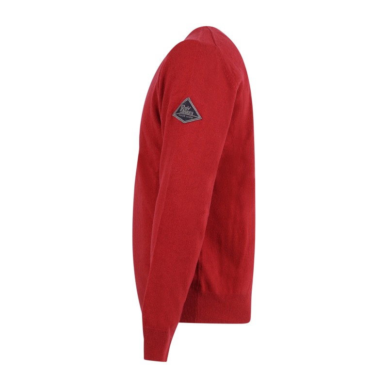 Roy Roger's - Maglione girocollo rosso in lana e cashmere per uomo |