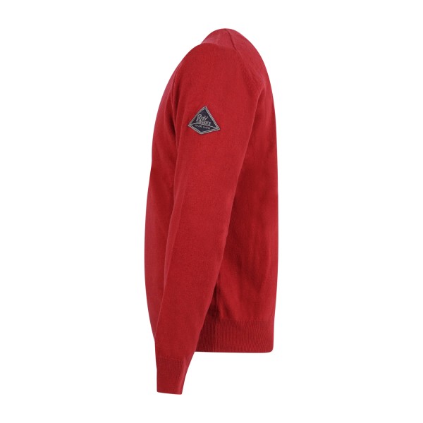 Roy Roger's - Maglione girocollo rosso in lana e cashmere per uomo |