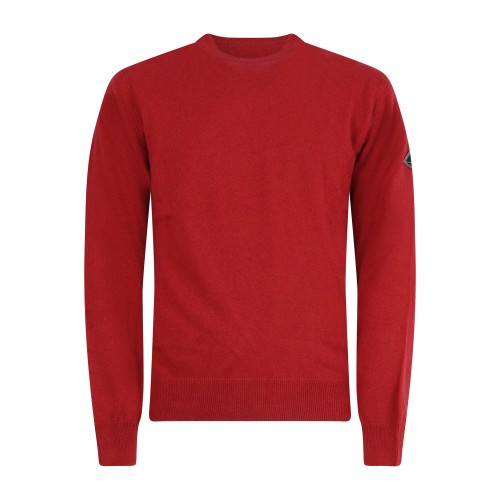 Roy Roger's - Maglione girocollo rosso in lana e cashmere per uomo |