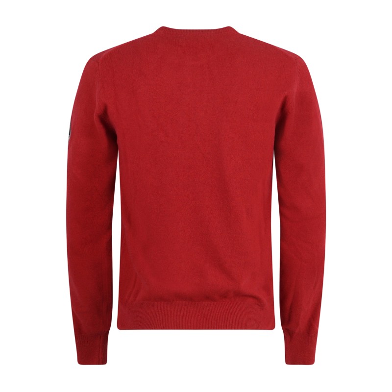 Roy Roger's - Maglione girocollo rosso in lana e cashmere per uomo |