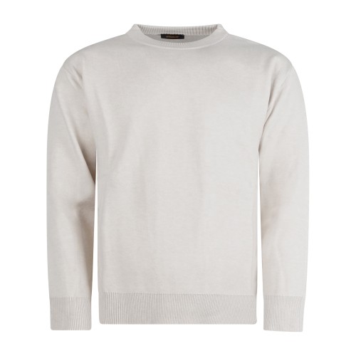 Officina36 - Maglione girocollo bianco in lana per uomo | ar41 burro