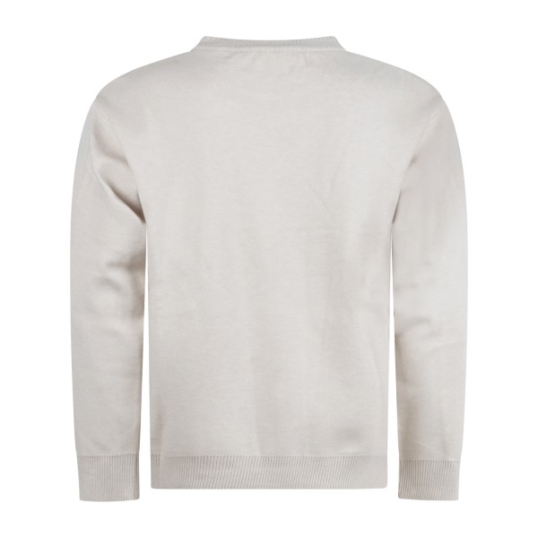 Officina36 - Maglione girocollo bianco in lana per uomo | ar41 burro