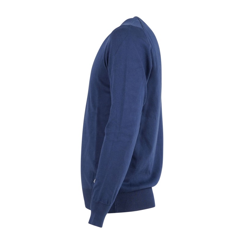 Roy Roger's - Maglione girocollo azzurro in cotone per uomo | rru502cn46xxxx