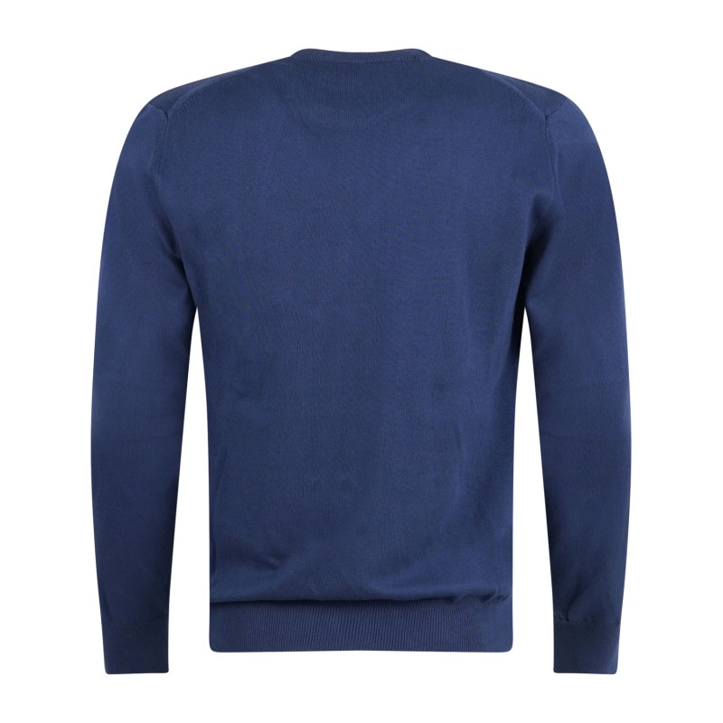 Roy Roger's - Maglione girocollo azzurro in cotone per uomo | rru502cn46xxxx