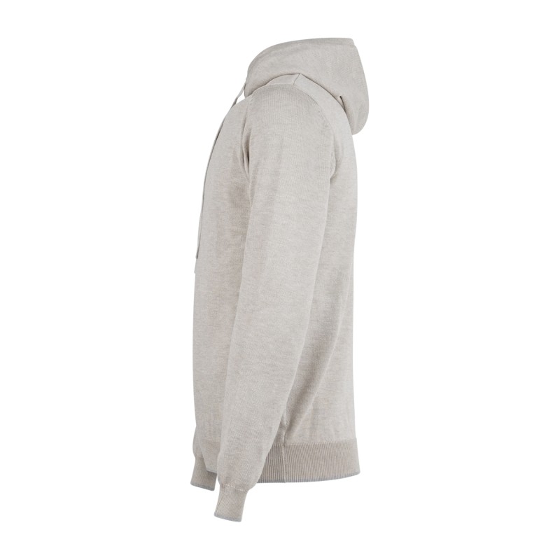 Hamaki-Ho - Maglione beige con cappuccio con laccetti per uomo | mi3177h bem