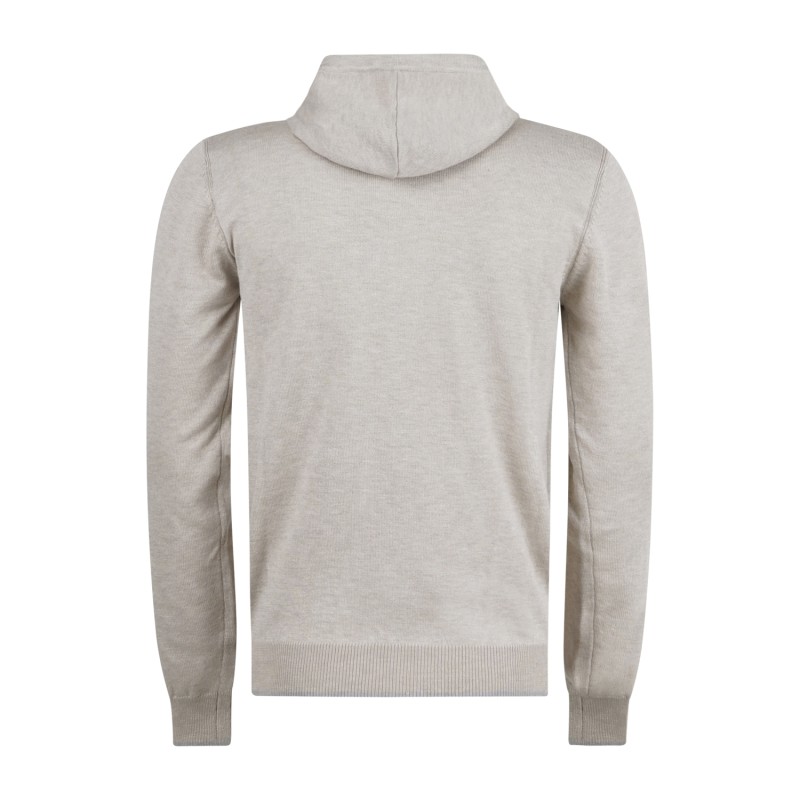 Hamaki-Ho - Maglione beige con cappuccio con laccetti per uomo | mi3177h bem