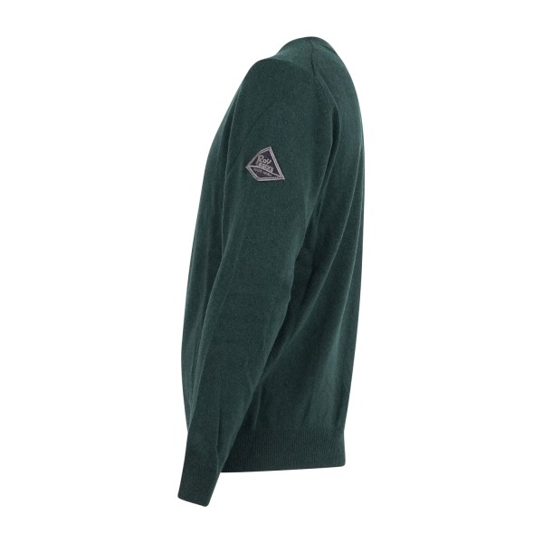Roy Roger's - Maglione girocollo verde in lana e cashmere per uomo |