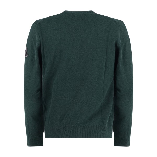 Roy Roger's - Maglione girocollo verde in lana e cashmere per uomo |