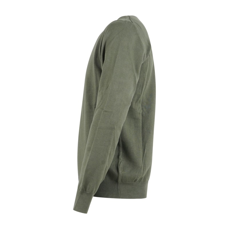 Roy Roger's - Maglione girocollo verde in cotone per uomo | rru502cn46xxxx