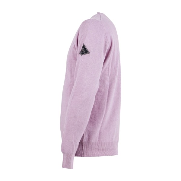 Roy Roger's - Maglione girocollo rosa in lana e cashmere per uomo |