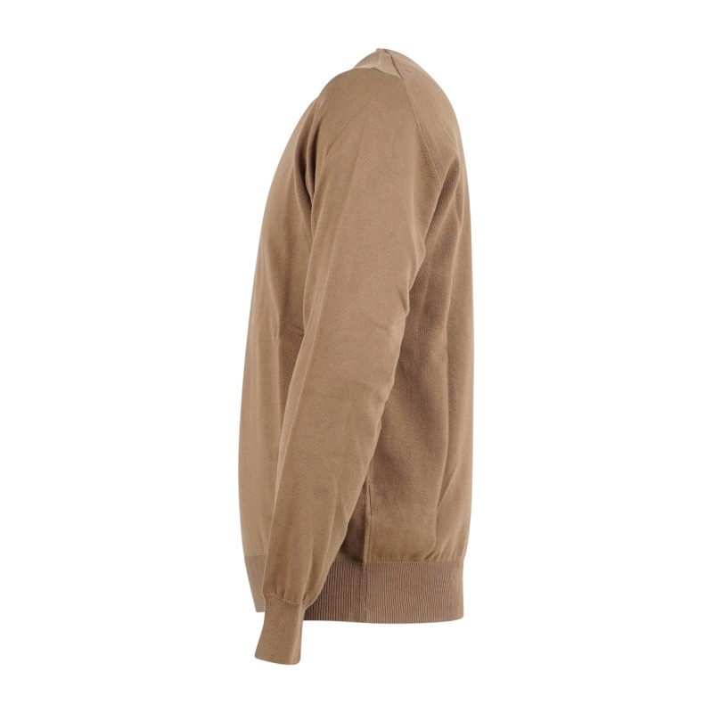 Roy Roger's - Maglione girocollo marrone in cotone per uomo | rru502cn46xxxx