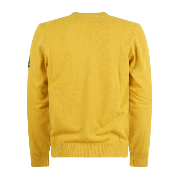 Roy Roger's - Maglione girocollo giallo in lana e cashmere per uomo |