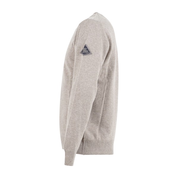 Roy Roger's - Maglione girocollo beige in lana e cashmere per uomo |
