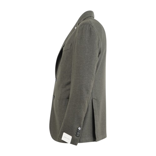 L.B.M. 1911 - Giacca verde monopetto in lana e cashmere per uomo | m2887 2