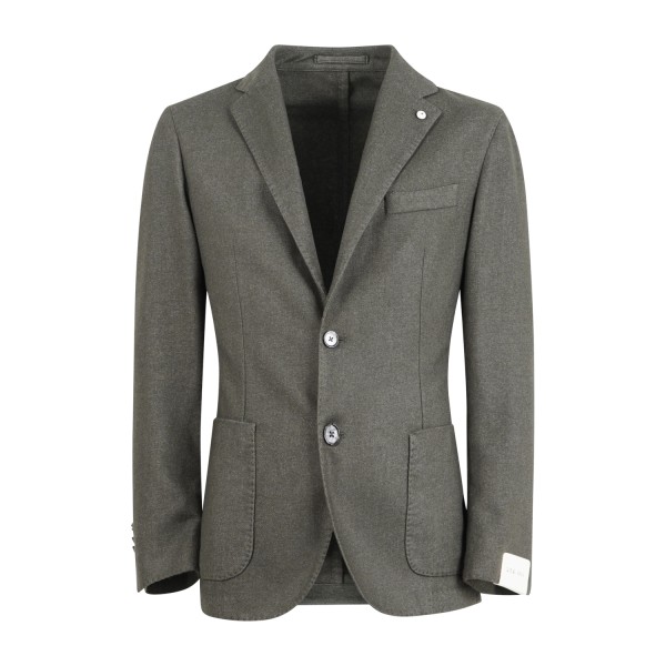 L.B.M. 1911 - Giacca verde monopetto in lana e cashmere per uomo | m2887
