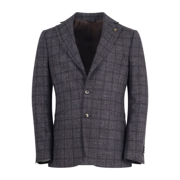 Havana & Co - Giacca marrone monopetto fantasia check per uomo | h2437 g5423
