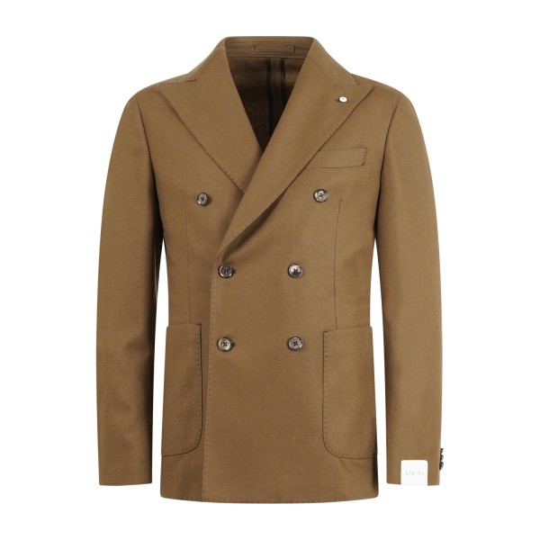 L.B.M. 1911 - Giacca marrone doppiopetto in lana vergine per uomo | m2686