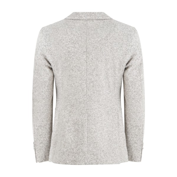 Alessandro Gilles - Giacca beige monopetto in jersey lana spigata per uomo |
