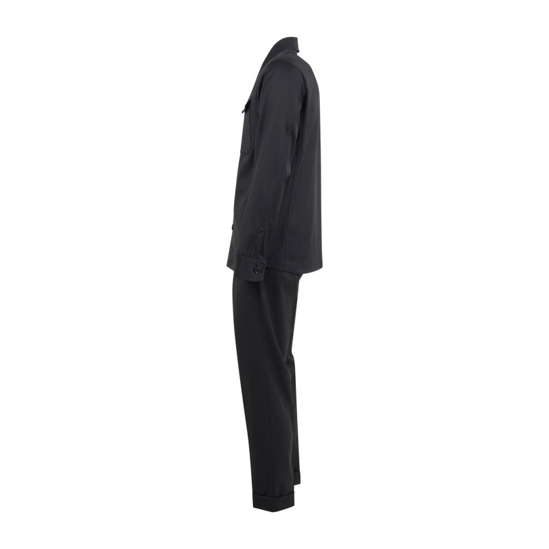 Alessandro Gilles - Abito nero in lana sfoderato con pantalone con doppia pence