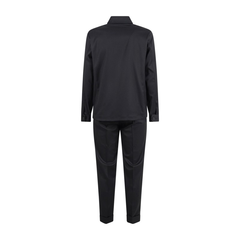 Alessandro Gilles - Abito nero in lana sfoderato con pantalone con doppia pence