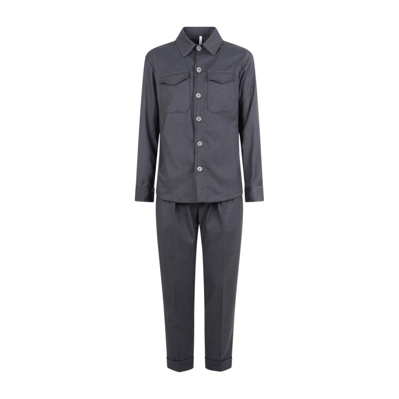 Alessandro Gilles - Abito grigio in lana sfoderato con pantalone con doppia