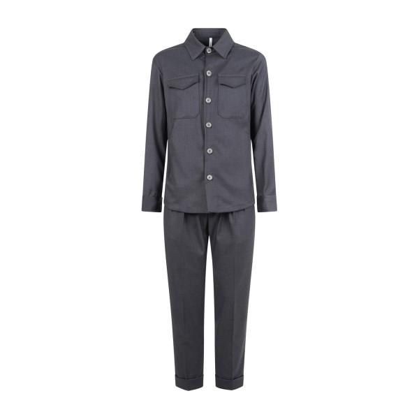 Alessandro Gilles - Abito grigio in lana sfoderato con pantalone con doppia