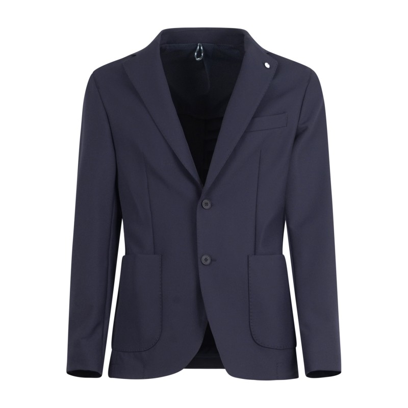 L.B.M. 1911 - Abito blu monopetto travel in tessuto tecnico per uomo | m2844