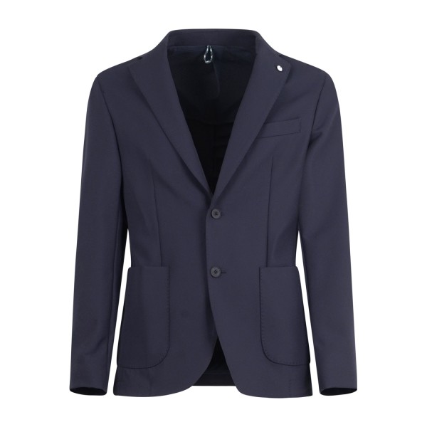 L.B.M. 1911 - Abito blu monopetto travel in tessuto tecnico con pantalaccio per