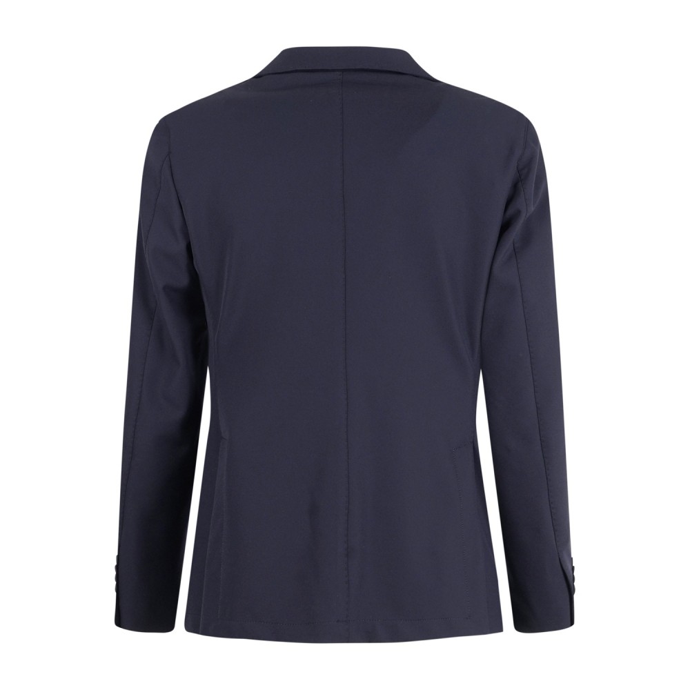 L.B.M. 1911 - Abito blu monopetto travel in tessuto tecnico con pantalaccio per