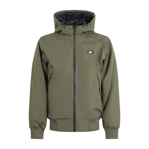 Dickies - Giubbotto verde con cappuccio in tessuto impermeabile per uomo |