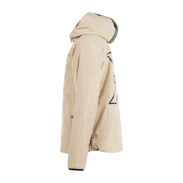 Richmond X - Giubbotto nero Samari reversibile con cappuccio e stampa logo per