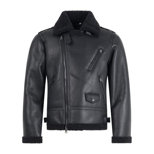 Daniele Alessandrini - Giubbotto nero in ecopelle imbottito per uomo |