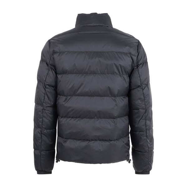 Armani Exchange - Giubbotto nero con collo alto con logo stampato sul petto per