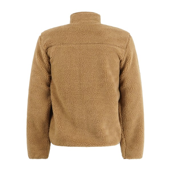 Dickies - Giubbotto marrone Mount hope fleece in pile con patch logo sul petto