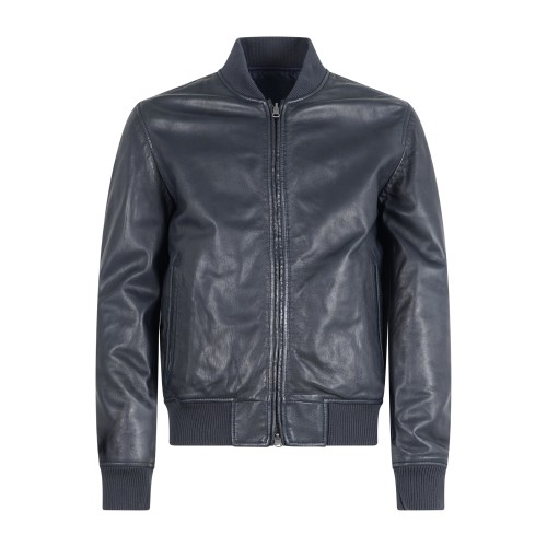 Roy Roger's - Giubbotto blu reversibile in pelle o nylon per uomo |