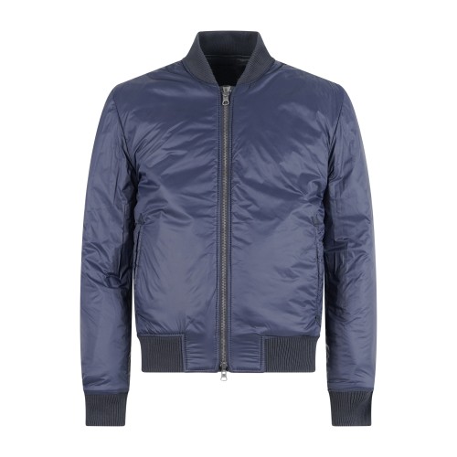 Roy Roger's - Giubbotto blu reversibile in pelle o nylon per uomo | 2