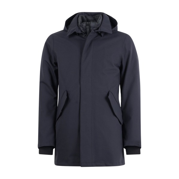 People of Shibuya - Giubbotto blu con cappuccio con piumino removibile per uomo