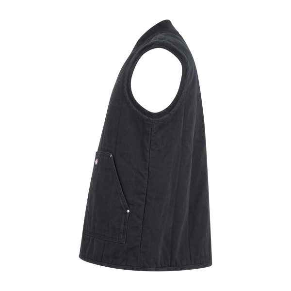 Dickies - Gilet nero Quilted in canvas trapuntato per uomo | dk0a8704blk1