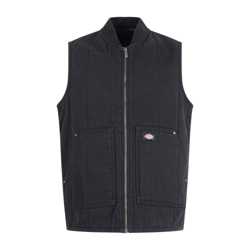 Dickies - Gilet nero Quilted in canvas trapuntato per uomo | dk0a8704blk1
