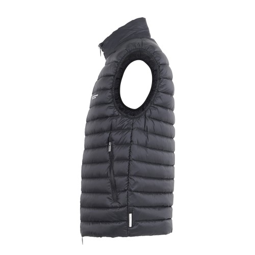 Armani Exchange - Gilet nero con trapuntaturo orizzontale con stampa logo per 2
