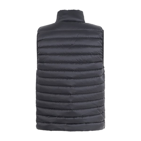 Armani Exchange - Gilet nero con trapuntaturo orizzontale con stampa logo per