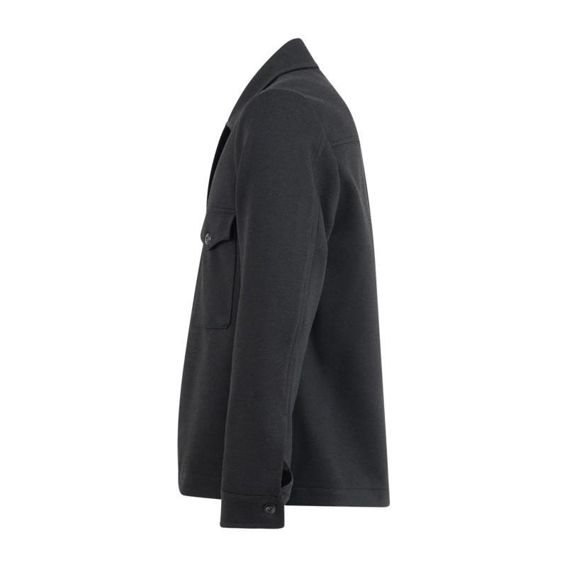 Officina36 - Giacca overshirt nero in lana per uomo | 0768900373 antracite